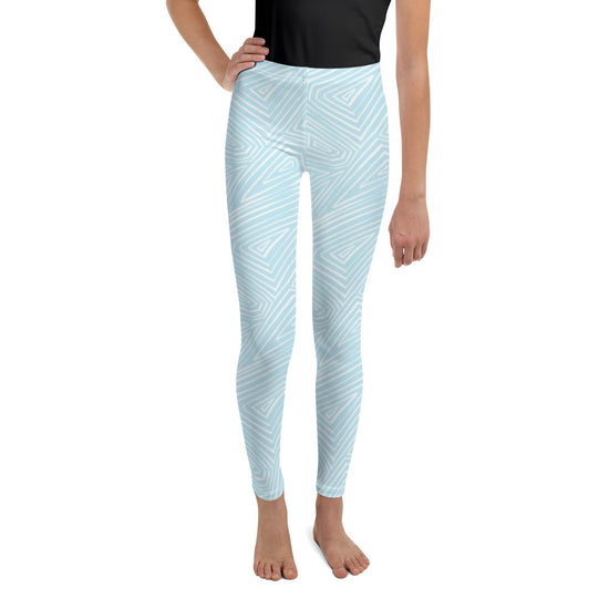 Light Blue Linear Tween Leggings