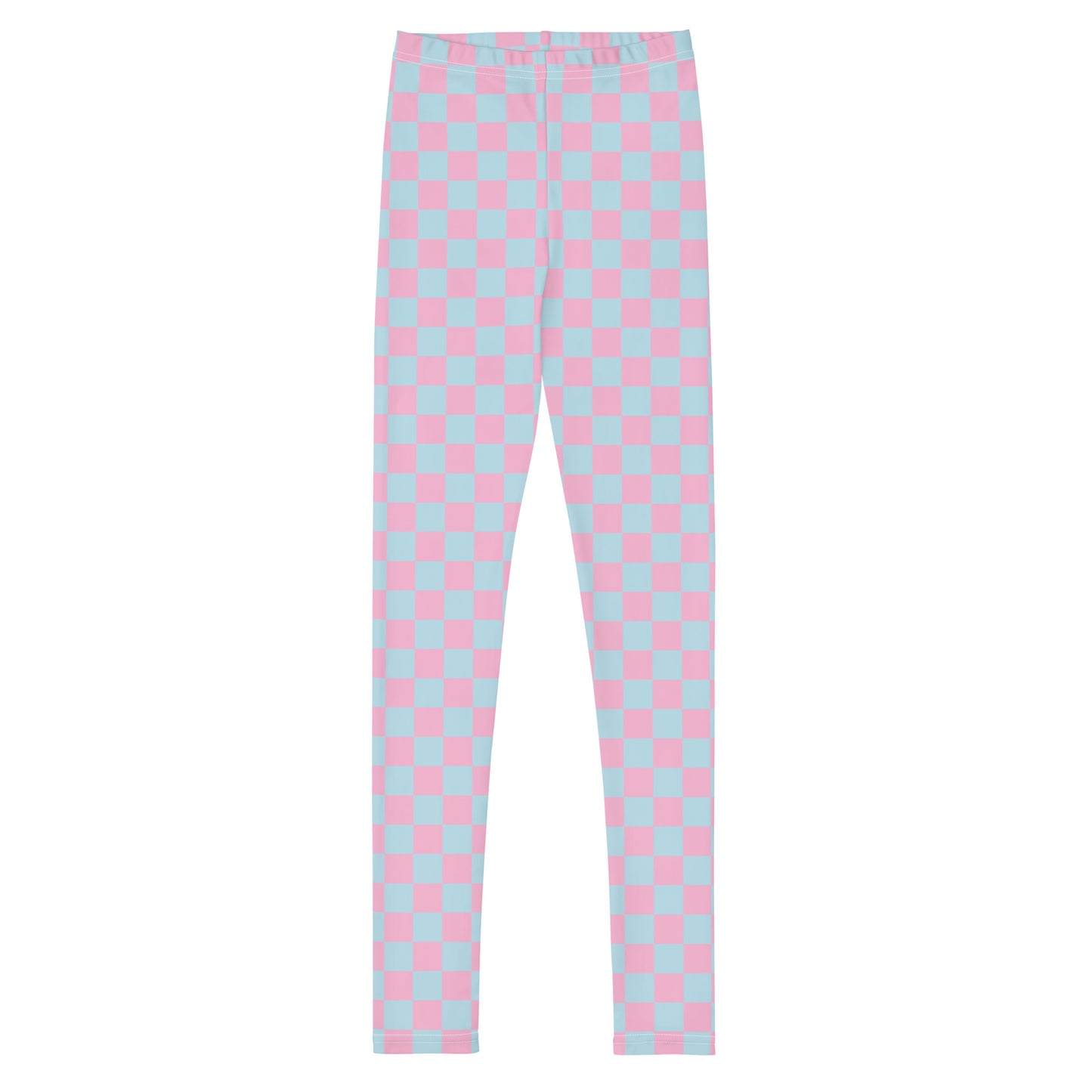 Pink & Blue Checkerboard Tween Leggings