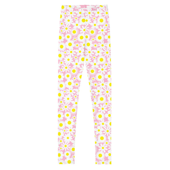 Load image into Gallery viewer, Pink Daisy Tween Leggings
