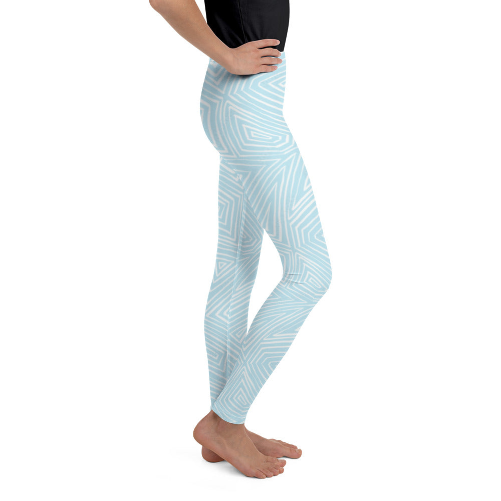 Light Blue Linear Tween Leggings