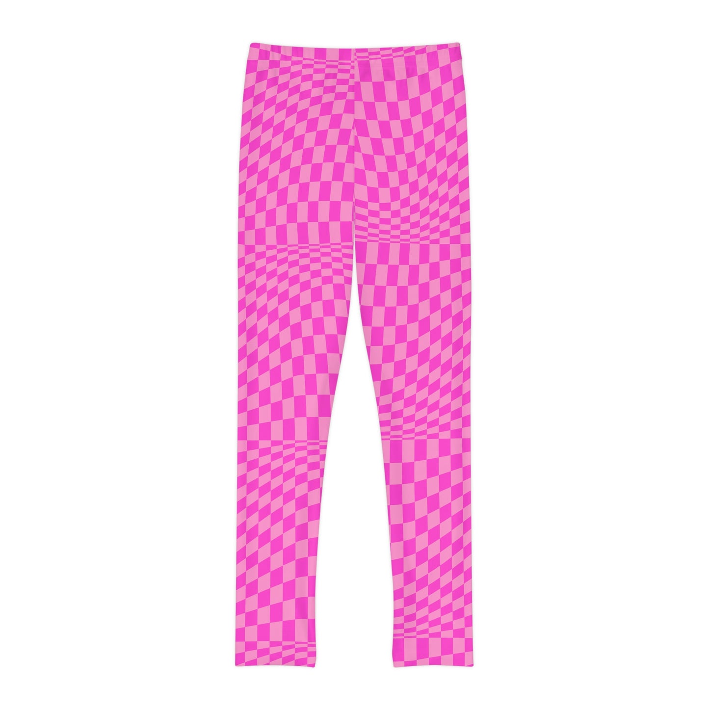 Pink Checkerboard Girls Leggings